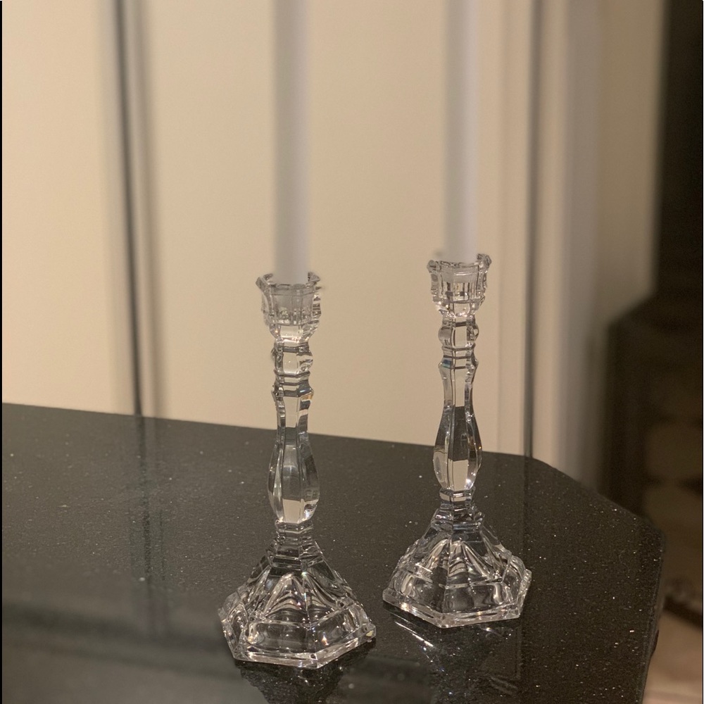 Vintage Tiffany & Co. Crystal Candlesticks - Pair